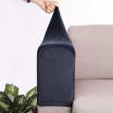 2Pcs Armrest Covers Stretch Couch Arm Covers Armrest Cover Soft Armchair Slipcover Protector for Sofa Couch Chair Recliner (Navy Blue)
