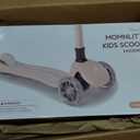 MomnLittle Kick Scooter for Kids Ages 3-10 (Beige/Pink/Navy/White) 3 Wheeled with LED Light-Up Wheels CPSC Certified Foldable and 4 Height Adjustable Toddler Scooters for Boys Girls