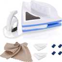 HACHWAIZZ Double Sided Window Cleaner - Magnetic Window Glass Wiper Cleaning Tool for with Microfiber Clean Cloth (Beige) High-Rise Household Cleaning Cleaning Windows Thickness 0.1''-0.3'' (Blue)