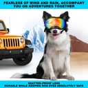 Pacify Dog Goggles for Large Dogs, UV Protection Dog Sunglasses with Adjustable Strap for Large Dog Pet Glasses