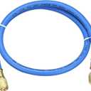uxcell Refrigerant Charging Hose, 1/4 SAE Thread 2.95Ft Length 500PSI Tube HVAC Hoses, for Home Air Conditioner Refrigeration Maintenance, Blue