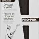 3M Pro-Pak Drywall Sanding Paper, 25 Sheets, 120 Grit, 4.2 in x 11.25 in, Pre-Cut Sheet Fit Most Drywall Sanding Tools, Heavy-Duty Paper Backing Resist Tearing, Resist Clogging For Longer Life (99430)