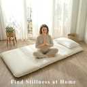 Japanese Floor Mattress Futon Mattress, Full, 4" Thicken Foldable Shikibuton for Balance of Comfort, Support, and Simplicity Traditional Batting Core, 100% Cotton Cover 22200050(92515)