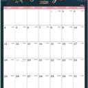 2026 Calendar - 2026 Wall Calendar, Jan 2026 - Dec 2026, 12" x 17, Twin-wire Binding, Hanging Hook, Holidays, Julian Dates