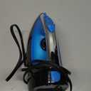 Sunbeam Steammaster Steam Iron, 1400 Watt, Large Anti-Drip Stainless Steel Nonstick Soleplate with 8' Retractable Cord, Horizontal or Vertical Shot of Steam and 3-Way Auto Shut-Off, Black/Blue (Medium)