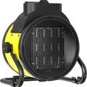 Buyplus Electric Space Heater - Outdoor Heater with Super Long Cord, Overheat Protection, Heaters Heat Up in 2 Seconds, 3 Modes, Small Fan Heater Tent Ceramic Space Heater for Patio, Amber