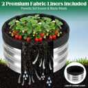 Round Galvanized Raised Garden Bed 2 Pack, 2×2×1ft Metal Planter Box with Fabric Liner Included, Tool-Free Assembly Rust-Resistant Garden Bed for Vegetables Flowers Herbs Outdoor (Silver)