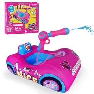 Kids Pool Floats with Pink Water - Toddler Inflatable Pool Toys for Girls Ages 3-8，Princess Swim Float with 3-Layer Safety Seat, Fun Summer Outdoor Water Toy Gift for Kids, Repair Patches Included