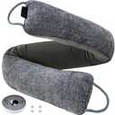 Weighted Door Draft Stopper Under Door Noise Blocker Front Door Insulation Door Draft Guard Weatherproof Strip Energy Efficient Door Accessory (Grey, 32inch)