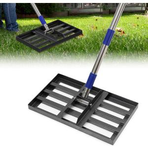 Lawn Leveling Rake, 5FT Heavy Duty 17"x10" Stainless Steel Leveler Plate, Leveling Rake,Ground Leveler for Yard, Soil, Dirt, Ground, Landscaping