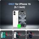 Magnetic for iPhone 16 Case, [Compatible with MagSafe][Military Grade Drop Protection][Heavy Duty Protection][Non-Slip][Shockproof] 2-Layer Durable Bumper Phone Case 6.1''-Gray