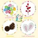 Allesgute Easter Decorations,1Pcs Artificial Easter Egg Flower Table Ornaments, Eggs Berry Picks with Bunny Ears, Easter Decorations for homeDecor, DIY, Weddings, Spring Celebrations