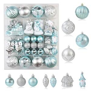 Red and Gold Christmas Ornaments Set, 75PCS Shatterproof Christmas Ornaments, Assorted Xmas Tree Hanging Ornaments for Christmas Trees, Holiday, Thanksgiving Party Decor(Red & Gold)