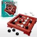 ASKVDL Orbito from Flex IQ, 2 Player Strategy Games for Family Gatherings, Great for Kids Games, Includes 1 Game Board with Orbito Button, 8 White Marbles and 8 Black Marbles