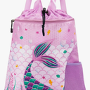 WAWSAM Gym Drawstring Backpack String Bag - 15” x 17” Sports Gym Bag for Kids Waterproof Swimming Beach Shopping Yoga Bag