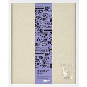 MCS Linen Lined Shadow Box Frame, 16x20, White