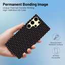 Owncase for Samsung Galaxy S24 Ultra Case Cute Fashion Polka Dot Phone Case for Women Girls Shockproof Slim TPU and Hard PC Protective Cover, Black