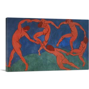 ARTCANVAS Dance 1910 Canvas Art Print Stretched Framed Painting Picture Poster Giclee Wall Decor by Henri Matisse - 40" x 26" (0.75" Deep)