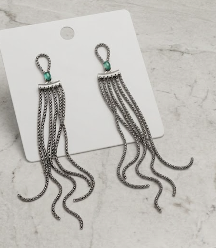 Green Stone Earrings