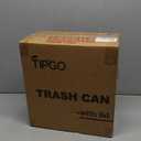 TIPGO Slim Bathroom Trash Can with Lid Soft Close, 6 Liter / 1.6 Gallon Stainless Steel Garbage Can with Removable Inner Bucket, Step Pedal, Small Trash Cans for Bedroom, Office, Kitchen (Grey)