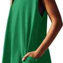 Nirovien Women 2 Piece Outfits Workout Sets Summer Matching Lounge Set Tunic Tops and Biker Short Sets (Green, S)