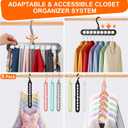Closet Organizers and Storage,College Dorm Room Essentials,Pack of 6 Multifunctional Organizer Magic Space Saving Hangers with 9 Holes Storage Organization for Wardrobe Closet