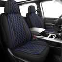 MIROZO Car Seat Covers For Chevy Silverado GMC Sierra,Truck Seat Covers Compatible with 2007-2013 and 2019-2025 Chevy Silverado GMC Sierra 1500 2500HD 3500HD Pickup Seat Covers (Blue,Full Set)