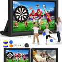 3-in-1 20FT Inflatable Projector Screen - Outdoor Movie Screen, Dart Board and Football Target with 250W Blower, Front/Rear Screen for Celebration & Outside Movie Night