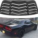 Bonbo Rear Window Louver Fits for Dodge Challenger 2008-2022 2023 in GT Lambo Style Custom Fit Windshield Sun Shade Cover ABS (Matte Black)