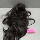 ALXNAN Hair Toppers For Women with Thinning 3D 360°Cover,26Inch Mocha Brown Long Straight Layered Clip In Synthetic hair topper with Bangs