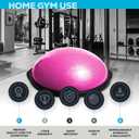 Bosu Balance Ball Exercise Trainer, Home Gym Equipment w/Guided Workouts & Pump, 26" Inflatable Fitness Platform for Strength Training, Standing, Balancing, and Core Workout, 65cm