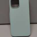 ORNARTO Compatible With iPhone 13 Pro Max Case 6.7". Slim Liquid Silicone 3 Layers Full Covered Soft Gel Rubber Case Cover 6.7 inch - Mint Green