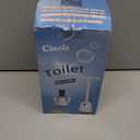 Upgraded Toilet Plunger with Holder, Wall Mounted Toilet Bowl Plunger with Hideaway Caddy, Dual Handle Plunger for Bathroom Built-in Drip Tray, White