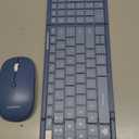 Foldable Keyboard and Mouse, Samsers Folding Bluetooth Keyboard Combo, 2.4G + BT5.0 x 2, Full-Size Portable Travel Keyboard & Rechargeable Wireless Mouse for Windows Android iOS Mac OS, Blue