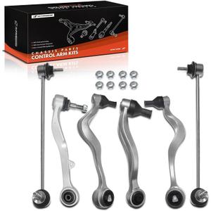 A-Premium 6Pcs Front Suspension Kit, Lower Forward & Rearward Control Arm, Sway Bar Link, Compatible with BMW E60 Series - 525i 2004-2010, 530i 2004-2007, 545i 2004-2005, 550i 2006-2010