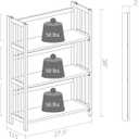 Casual Home 3 Shelf Folding Stackable Bookcase, 27.5" Wide, Espresso