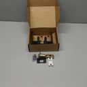 Estmoon 1 Pack Passage Door Handle Matte Black Door Lever, Interior Door Knob Square Heavy Duty Non-Locking Handlesets Hall Closet Handle, Reversible for Right & Left Sided Doors