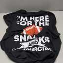 Snacks and Commercials Funny Football Bowl Gift T-Shirt, 3XL, Black