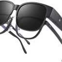 BIRCEN Polarized Fit Over Sunglasses: Wear Over Glasses Sunglasses Wrap Around Fitover Shades for Men Women UV Protection