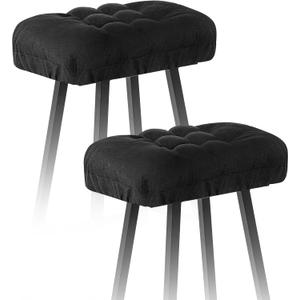 Marsui 2pcs 17x12 Inch Soft Stool Covers Rectangle Bar Stool Cushions with Elastic Band Padded Seat Covers Nonslip Washable Counter Cushions Saddle Seat for Chairs Slipcovers
