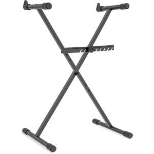 GLEAM Keyboard Stand - Digital Piano Stand, Single X Style, Black (Capacity: 100 lb)