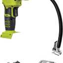 Auto Joe 24V-AJC1-LTE-P1 24-Volt IONMAX Cordless Portable Air Compressor Kit, w/ 2.0-Ah Battery, Charger, Storage Bag, and Nozzle Adapters, Green