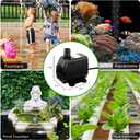 PULACO Large Flow: 800GPH3000L/HSubmersible Pump with 6.5 ft Tubing, 45Watt Durable Fountain Water Pump With 4 Nozzles For Above 80 gallons Fish Tank or Pond