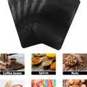 FireKylin 100 Pack Resealable Stand Up Bags,5.5" x 8.6" Smell Proof Pouch Sealable Foil Pouch Bags for Packaging (Black)