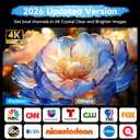 5000+ Miles Indoor TV Antenna,2026 Strongest Digital Antenna for Smart TV and Old TVs, 360 Reception HD Antenna for Local Channels with Amplifier Signal Booster Support 4K 8K 1080p-40ft Coaxial Cable