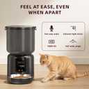 Automatic Cat Feeder with Camera 5G WiFi Timed Cat Food Dispenser, 4L Clog-Free Smart App Control Pet Feeder, 1080P HD Video with Night Vision Healthy Feeding for Small Pets Indoor