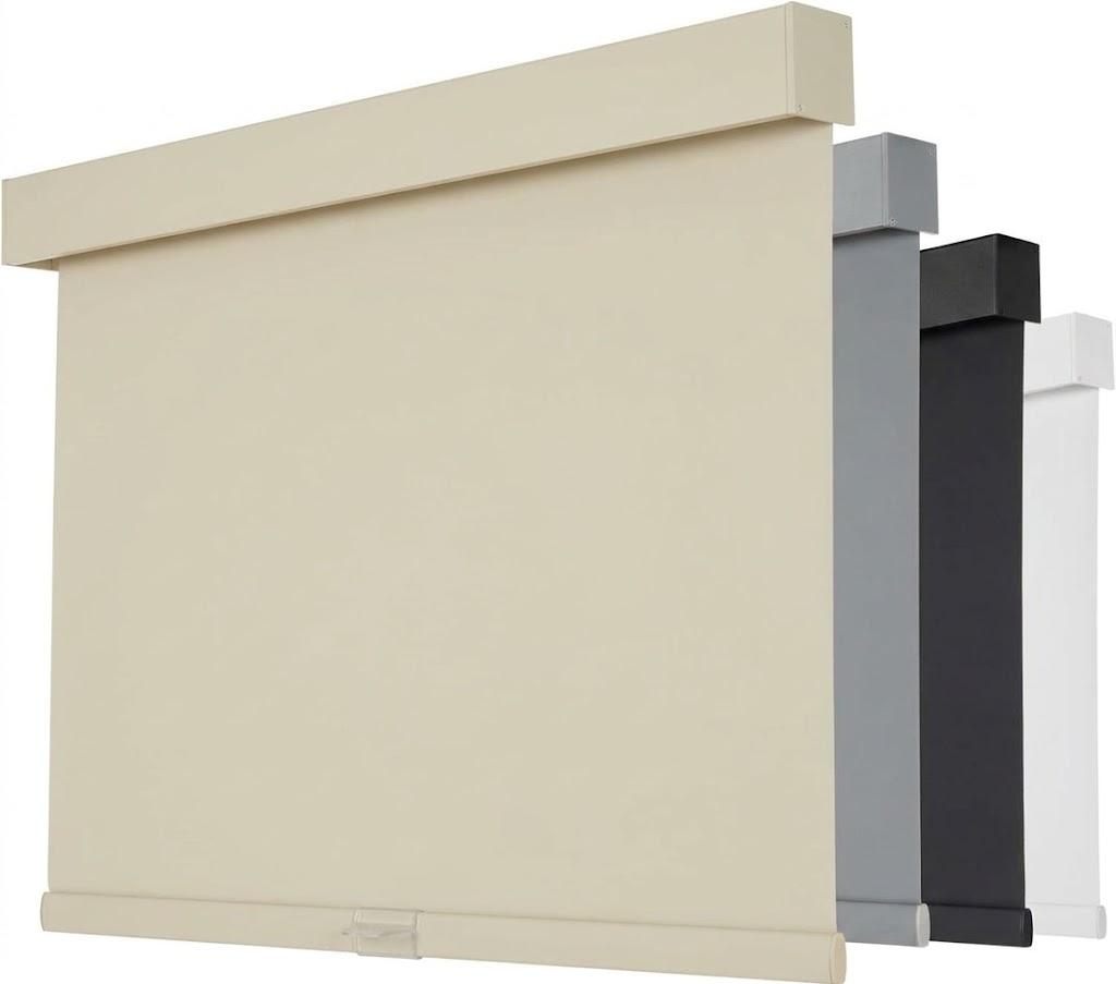 Persilux Cordless Blackout Roller Shades for Windows, Pull Down Blinds with Valance, Thermal Insulated Fabric, UV Protection for Home and Bedroom (Beige, 33.5" W x 72" H)