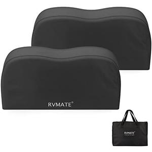 RVMATE RV Tire Covers - Dual Axle Wheel Cover (2 Pack) Fits 27"-30" Tires, Waterproof Anti-UV 600D Oxford Black Dual Tire Covers for RV/Truck/Trailer