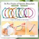 36 Sets Christian Gifts Bulk Scripture Bracelets Adjustable Bible Bracelets Fruit of The Spirit Handmade Braided Religious Gifts for Teachers Students Church Sunday School Party Favors