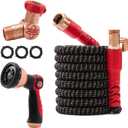 Pocket Hose 50 FT Copper Head Expandable Garden Hose with Pocket Pivot, No Tangles, AS SEEN ON TV, 360 Swivel, Tri-Tex Tubing, Force Field Jacket, Lead-Free, No-Kink, Anti-Burst w/APT